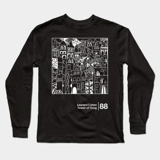 Tower of Song - Minimal Style Illustration Artwork Long Sleeve T-Shirt